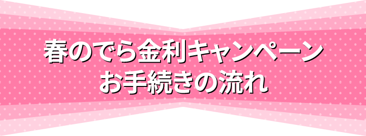 冬のでら金利キャンペーンお手続きの流れ