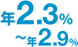 年2.3%〜年2.9%