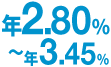 年2.80%〜年3.45%