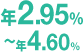 年2.95%〜年4.60%