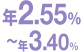 年2.55%〜年3.40%